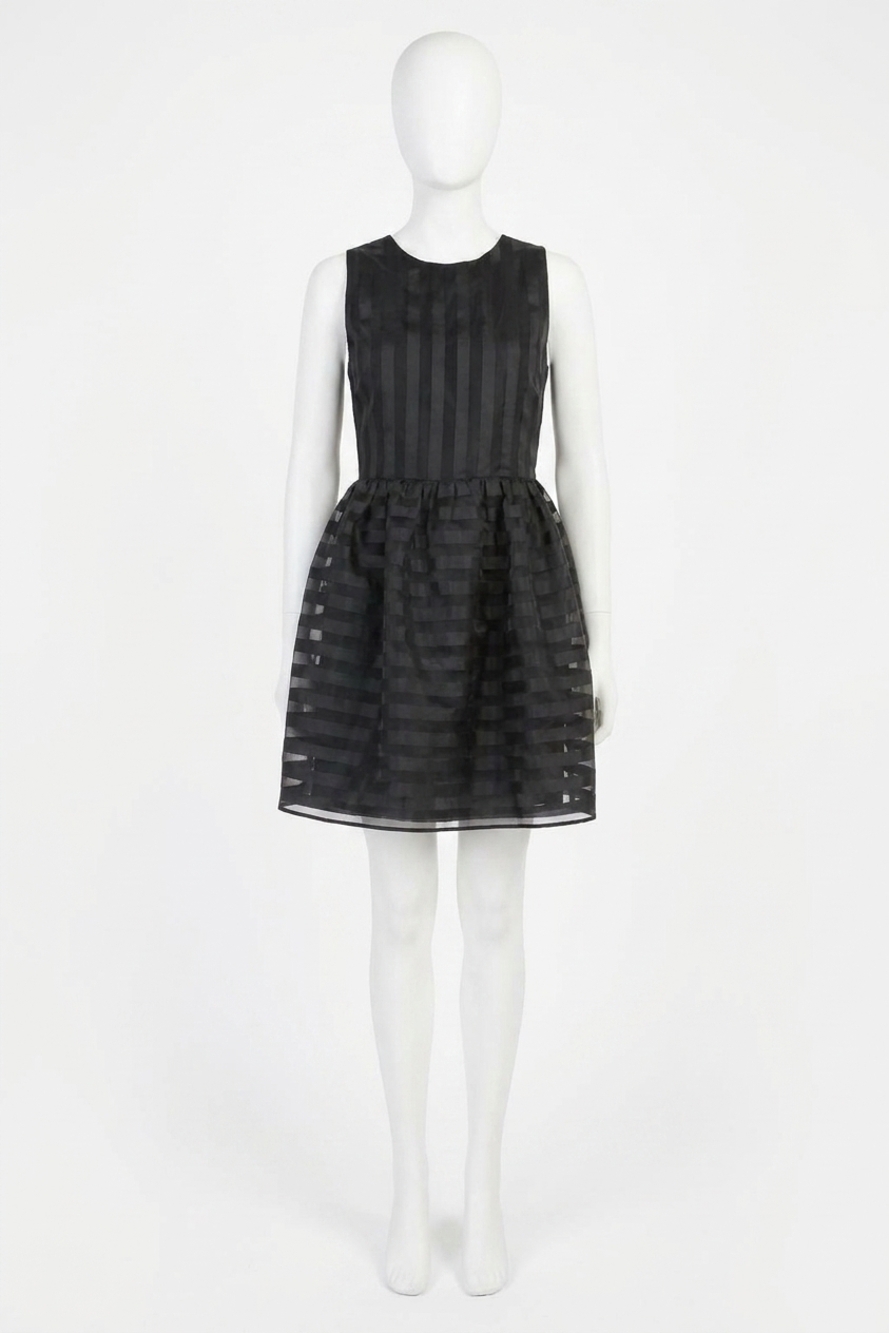 NEW ENGLISH FACTORY sleeveless mini dress in black